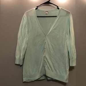 Button Down Cardigan - Mint Green